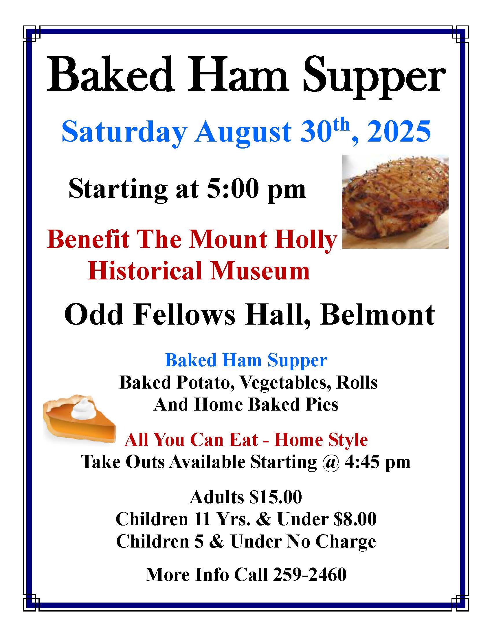 2025 Baked Ham Supper